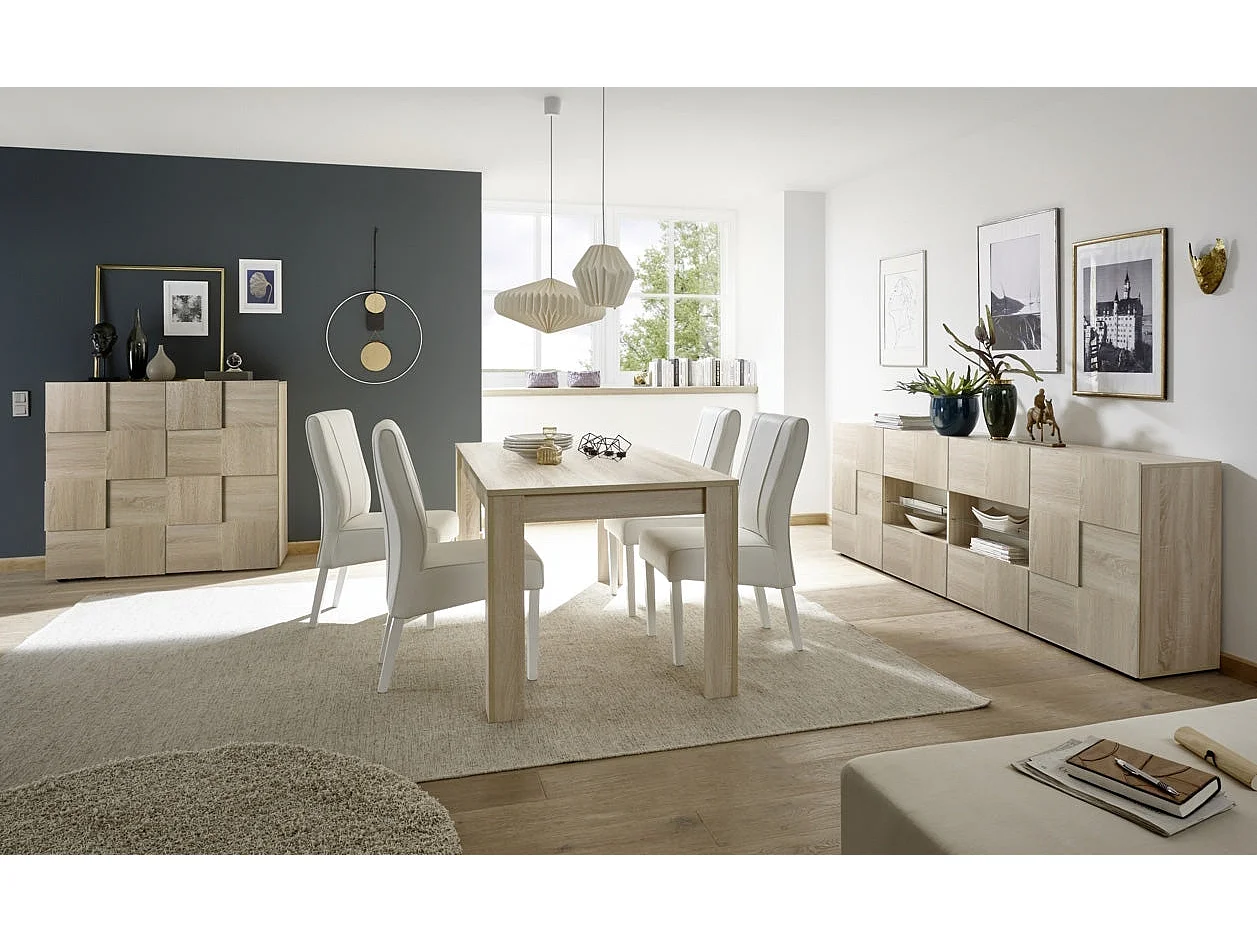 Buffet LONDON chêne en mélamine