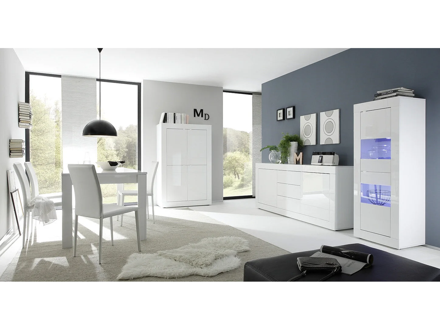 Buffet JAZZ blanc en mélamine