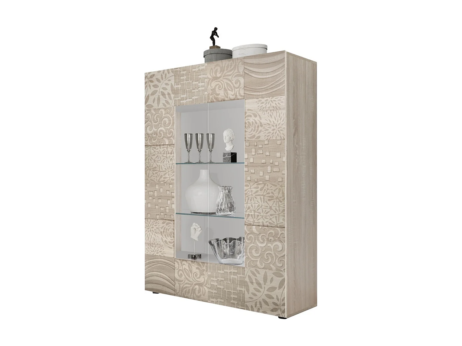 Credenza/Vetrina DENIS rovere