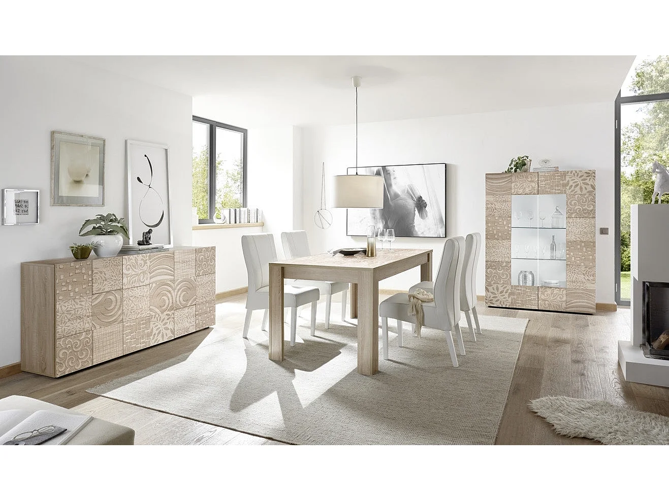 Buffet DENIS chêne en mélamine