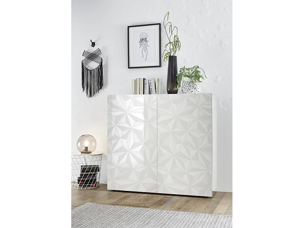 Hochschrank MOSCA glänzend weiß