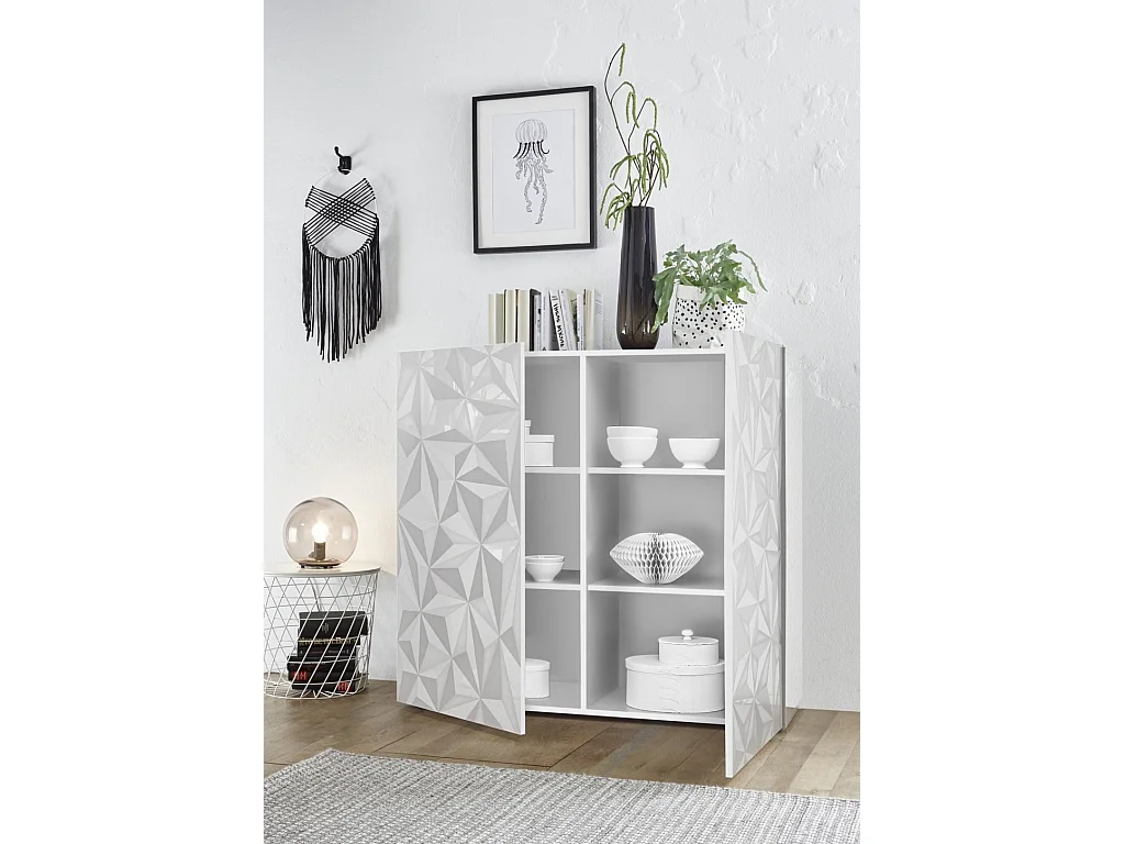 Hochschrank MOSCA glänzend weiß