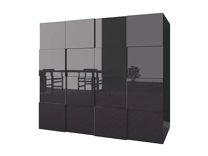 Hochschrank LONDON glänzend dunkelgrau