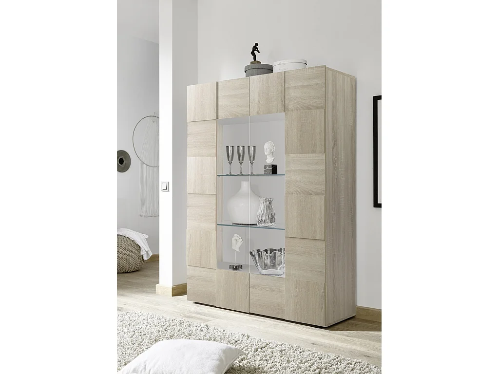 Credenza/Vetrina LONDON rovere
