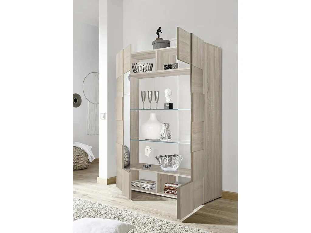 Credenza/Vetrina LONDON rovere