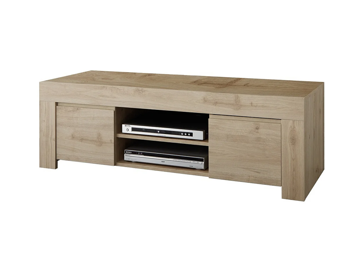 Banc TV CAPRI chêne foncé