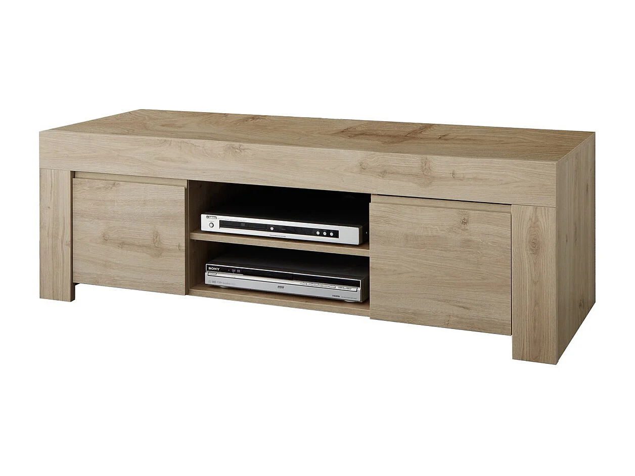 Banc TV CAPRI chêne foncé