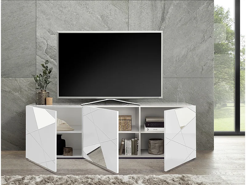 TV-Bank FLAMINIA Weiß