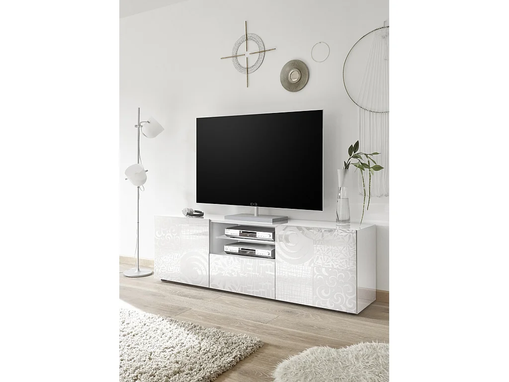 Meuble TV DENIS blanc