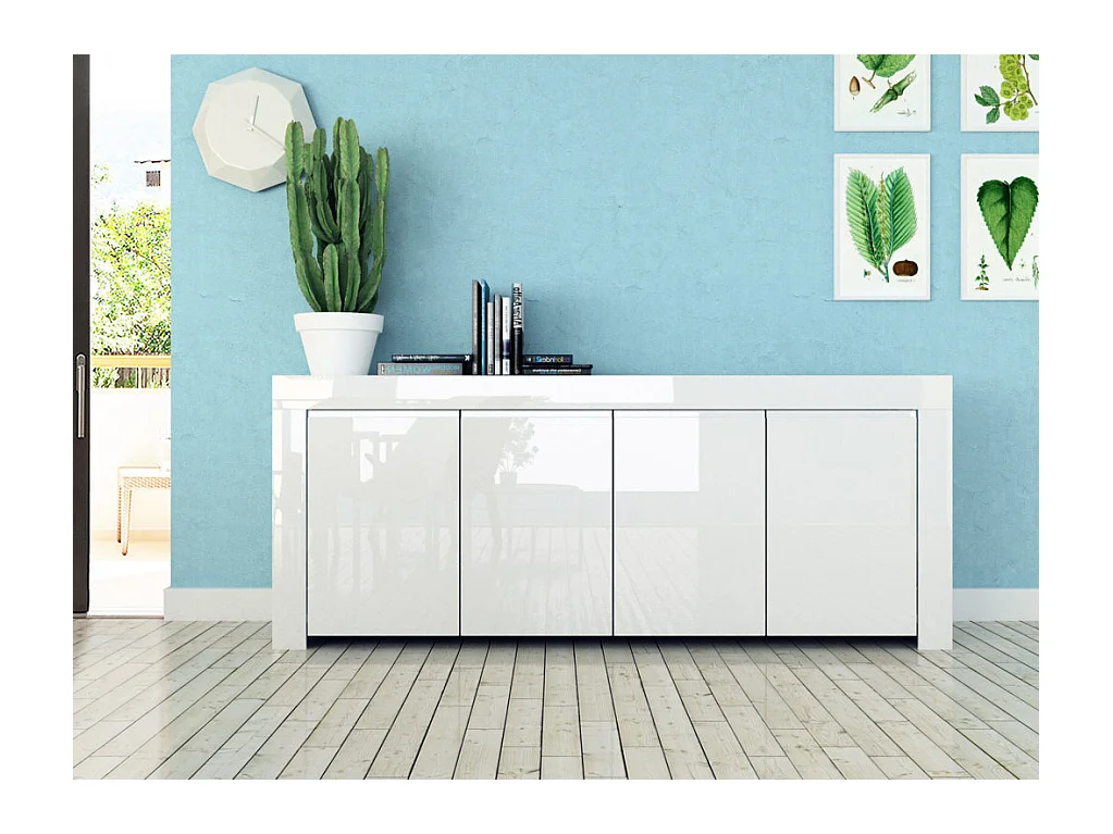 Sideboard DALIA glänzend weiß