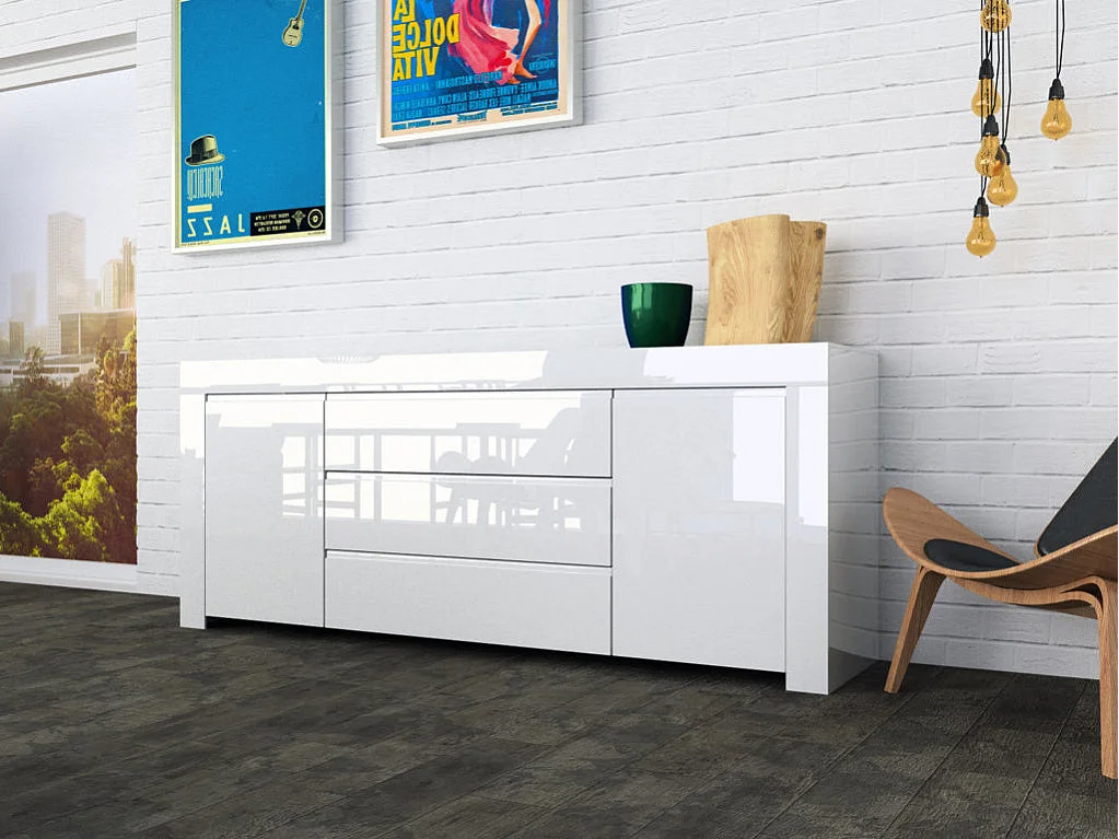 Sideboard DALIA glänzend weiß