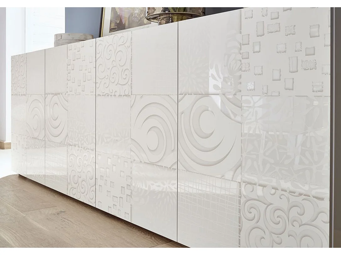 Sideboard DENIS glänzend weiß