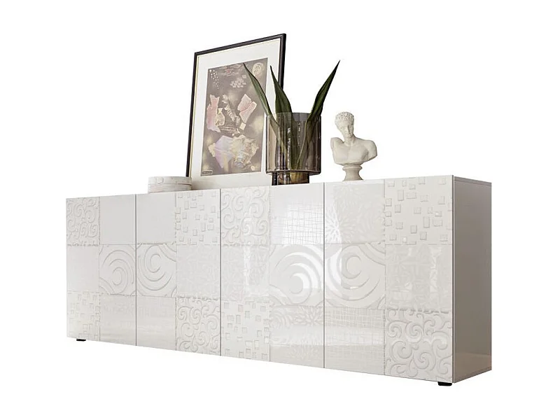 Sideboard DENIS glänzend weiß