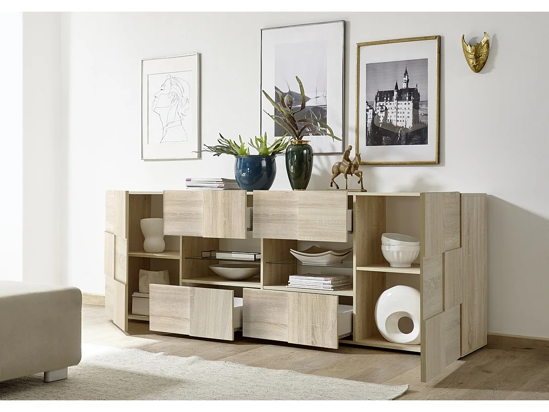 Buffet LONDON chêne 240 cm