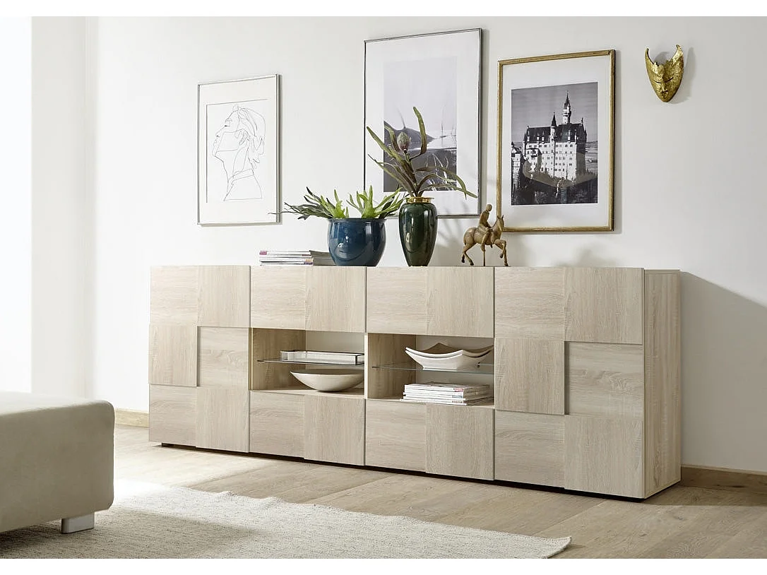 Buffet LONDON chêne 240 cm