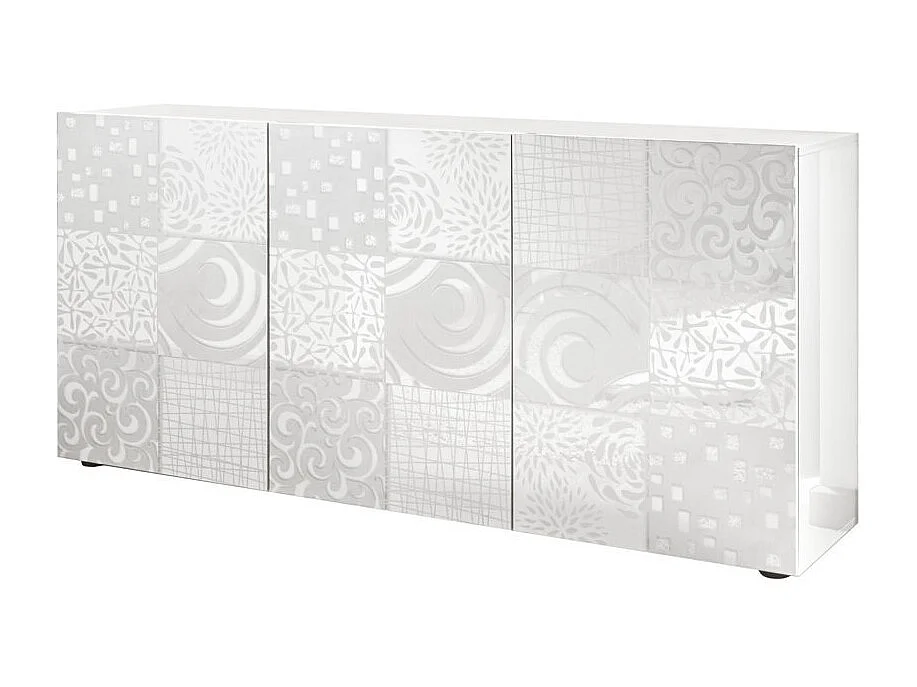Sideboard DENIS glänzend weiß