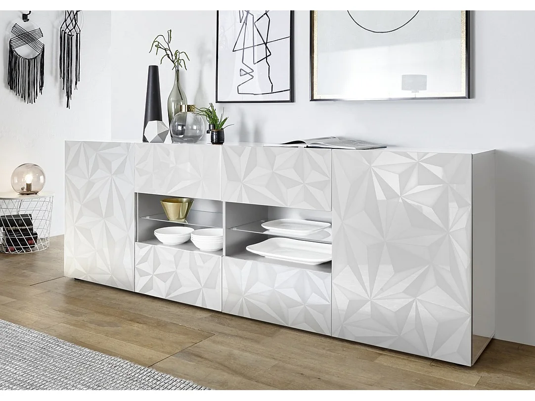 Buffet MOSCA blanc 240 cm