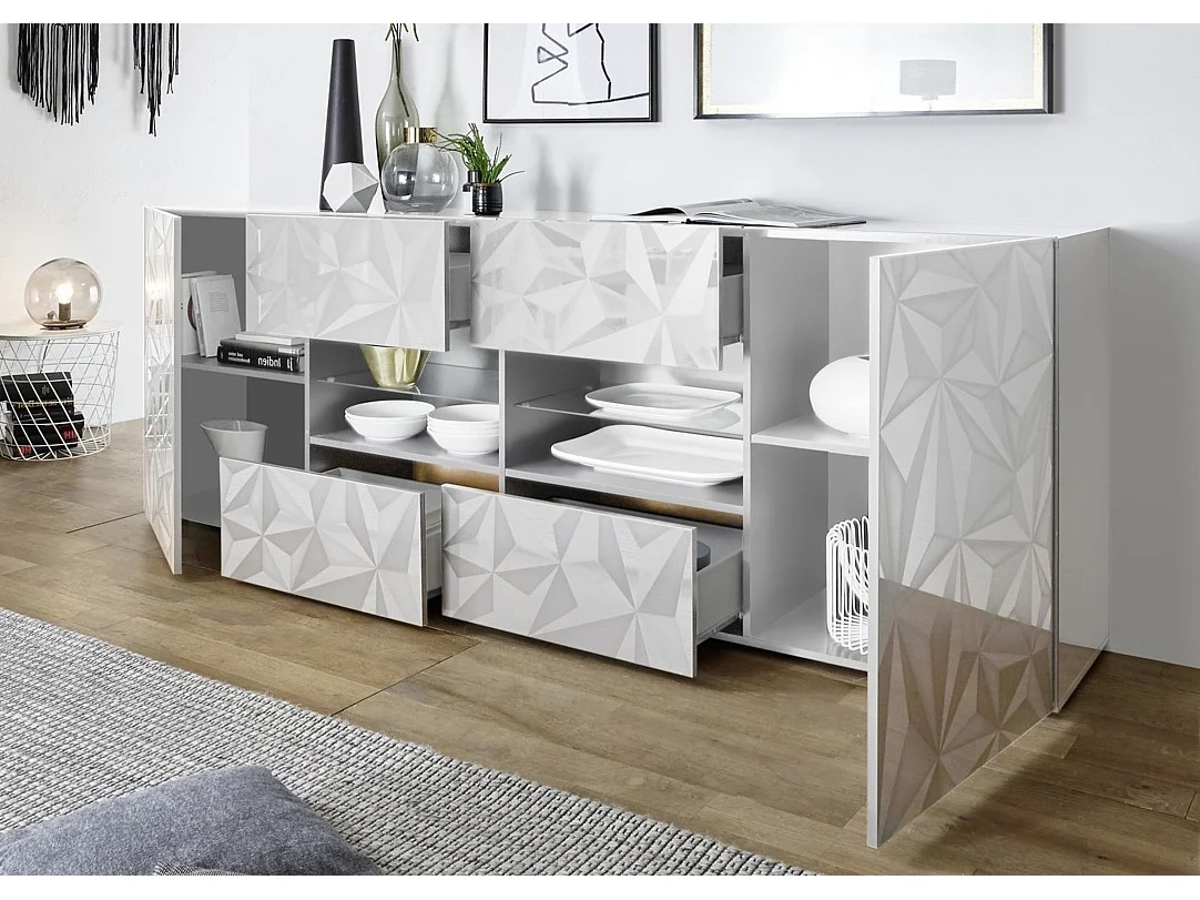 Buffet MOSCA blanc 240 cm