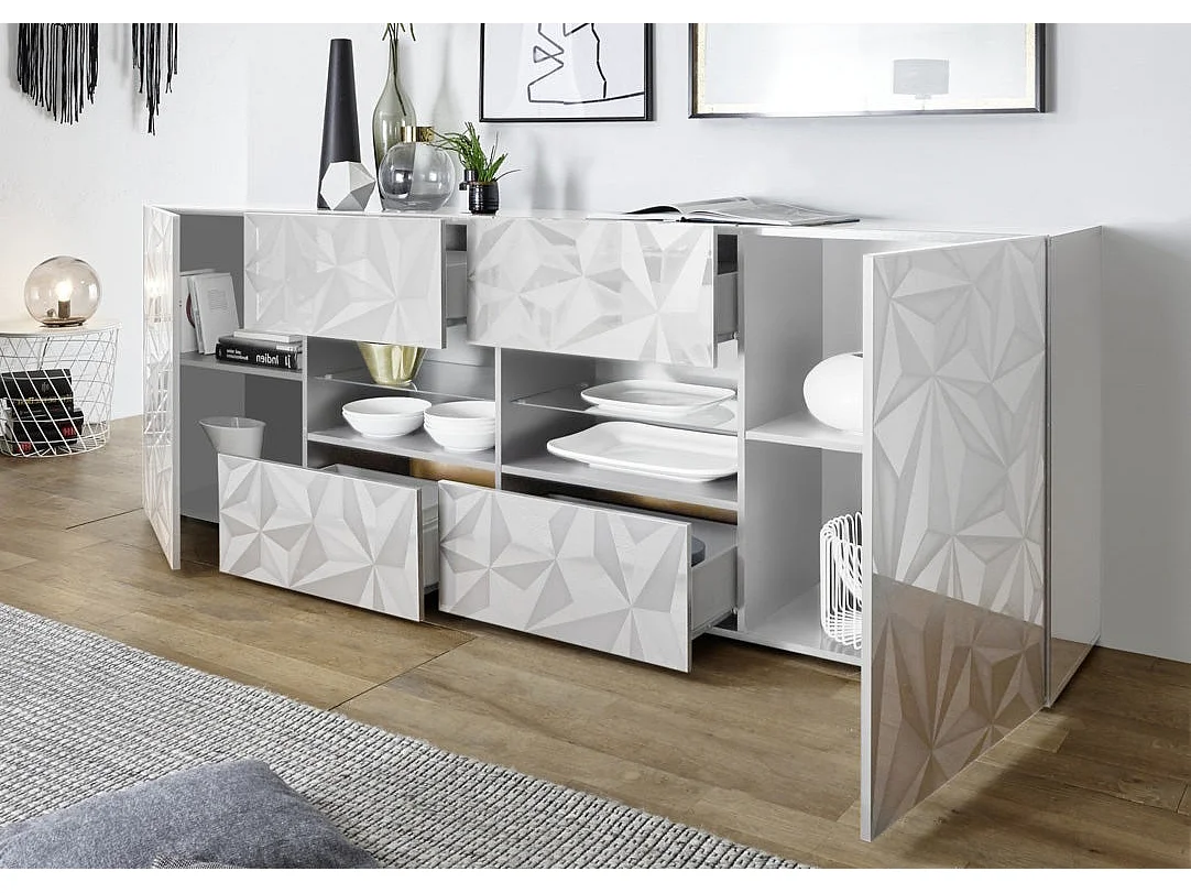 Buffet MOSCA blanc 240 cm