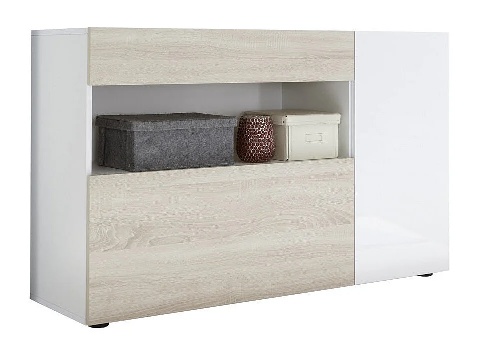 Buffet OXFORD blanc/chêne