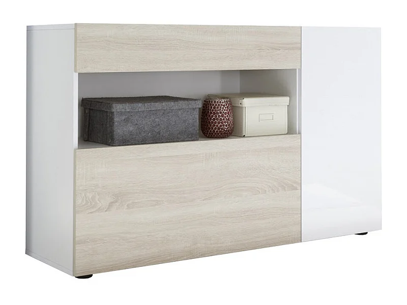 Buffet OXFORD blanc/chêne