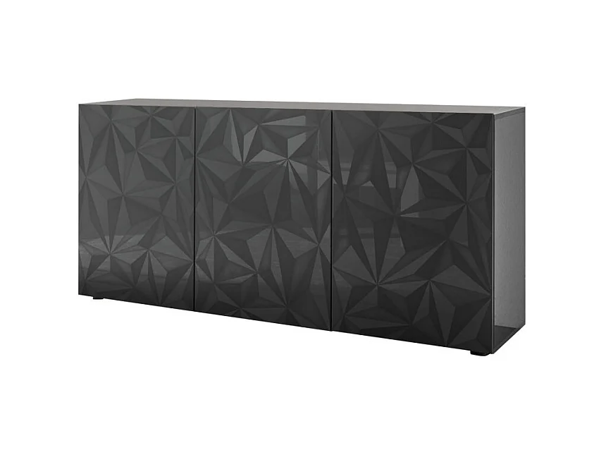 Sideboard MOSCA glänzend dunkelgrau