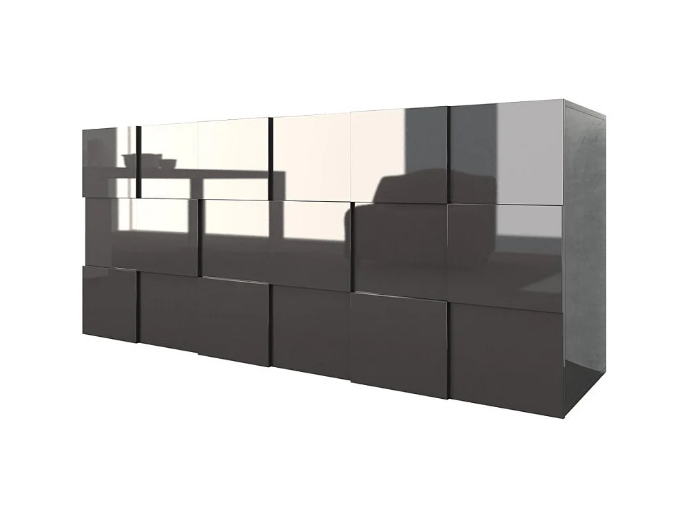 Sideboard LONDON glänzend dunkelgrau