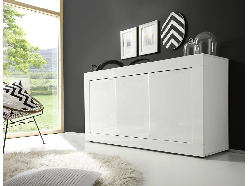 Sideboard JAZZ glänzend weiß