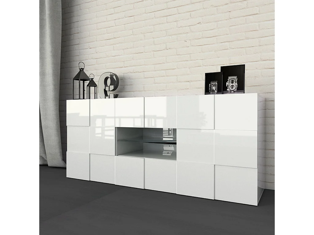 Sideboard LONDON glänzend weiß