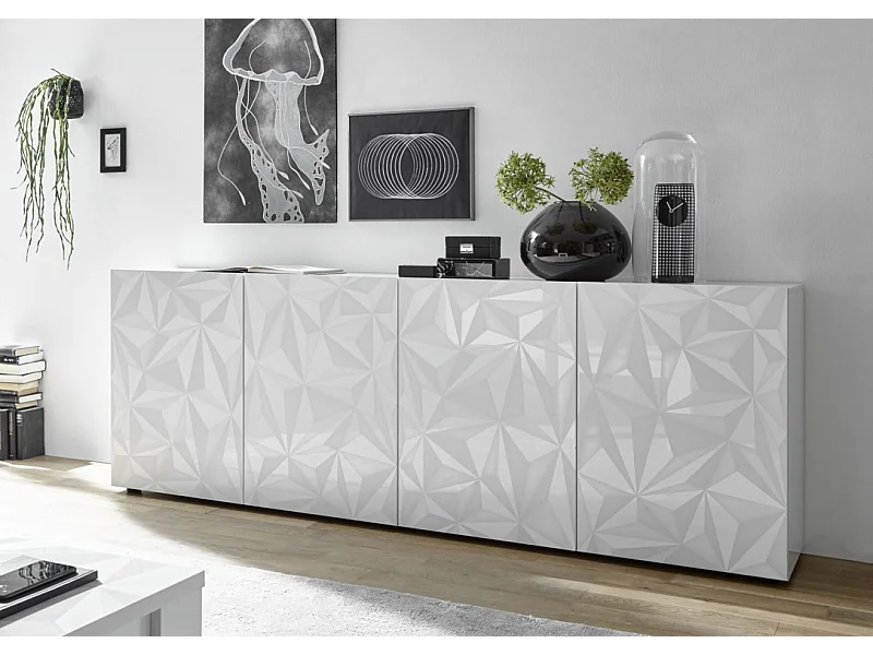 Sideboard MOSCA glänzend weiß