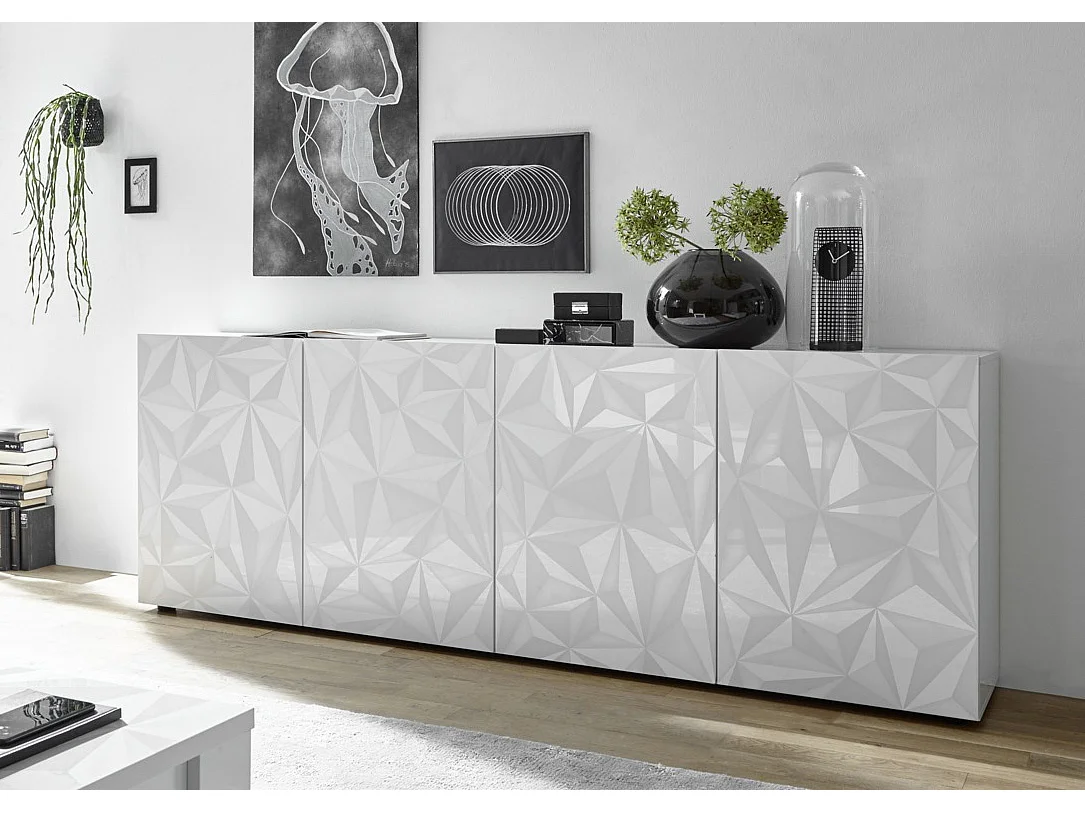Sideboard MOSCA glänzend weiß