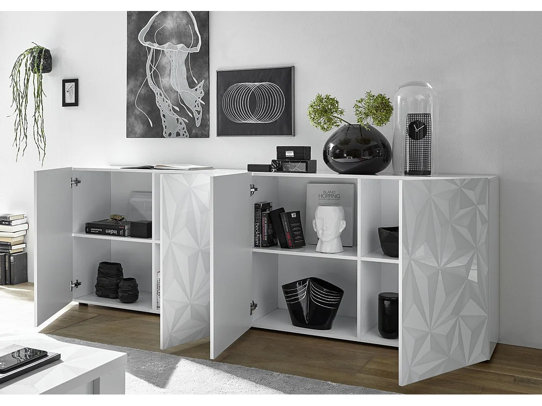 Sideboard MOSCA glänzend weiß