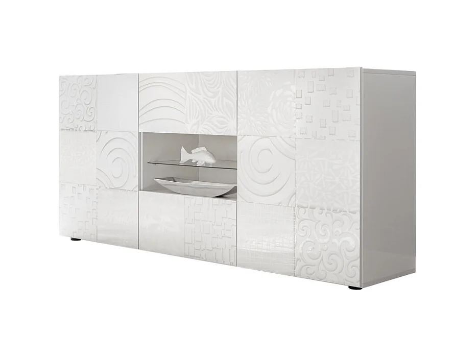 Sideboard DENIS glänzend weiß