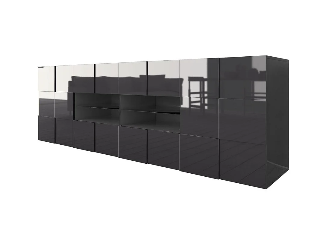 Sideboard LONDON glänzend dunkelgrau