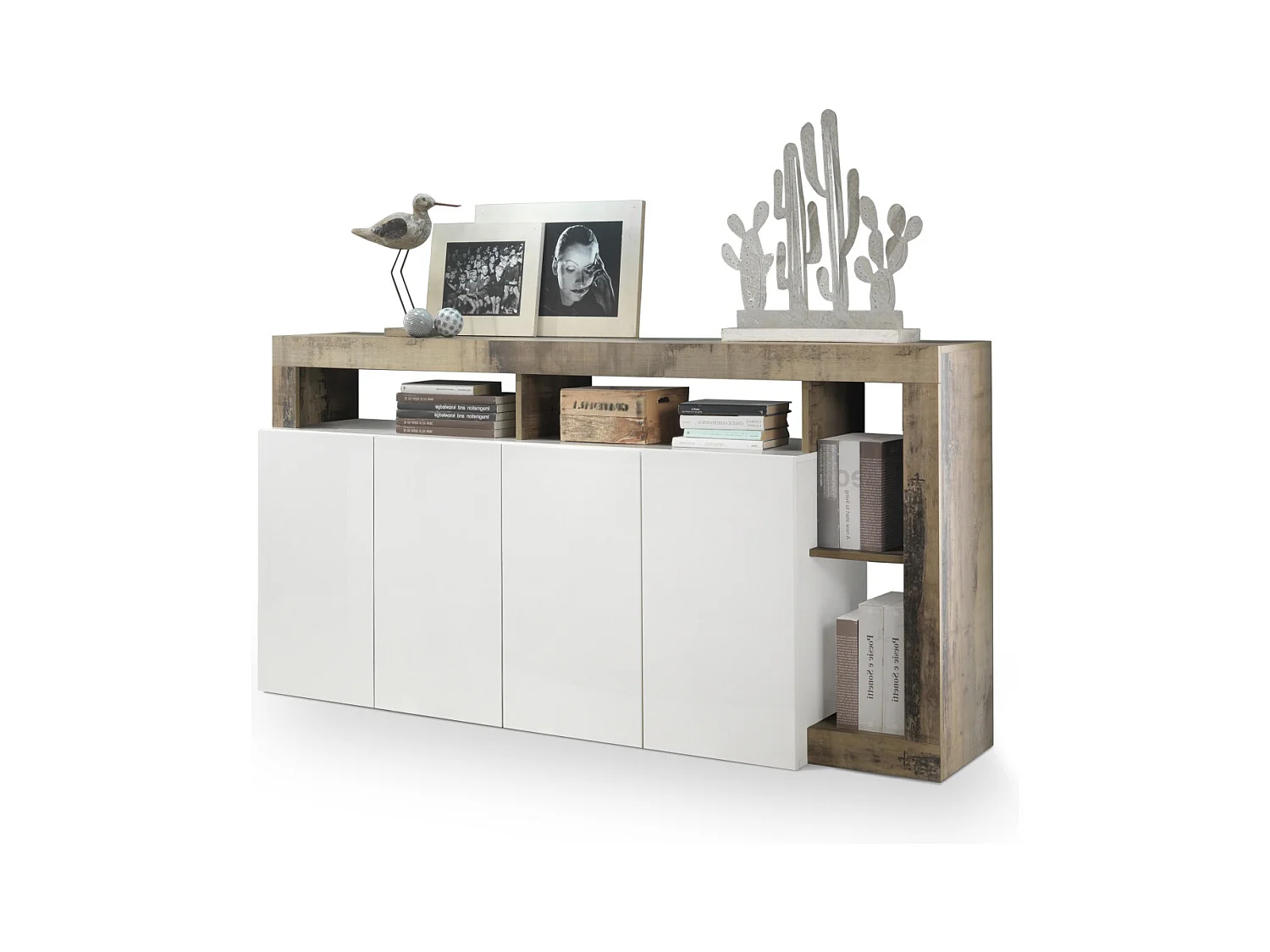 Buffet AMOS blanc/poirier