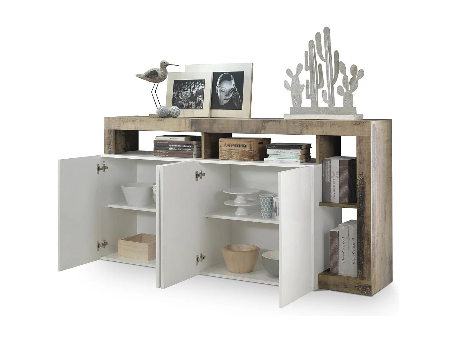 Buffet AMOS blanc/poirier