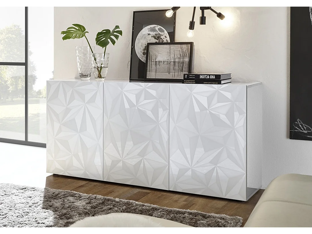 Sideboard MOSCA glänzend weiß