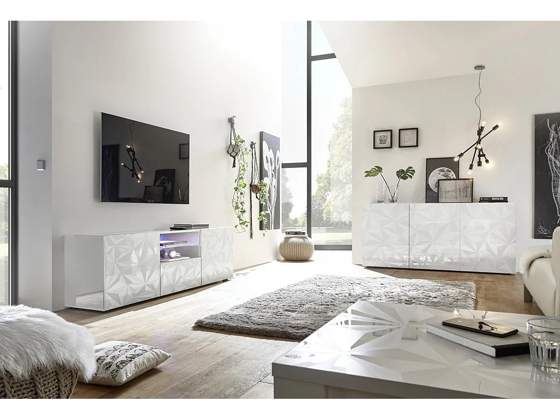 Buffet MOSCA blanc en mélamine