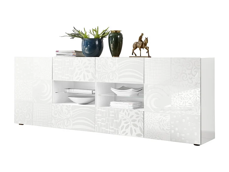 Sideboard DENIS glänzend weiß