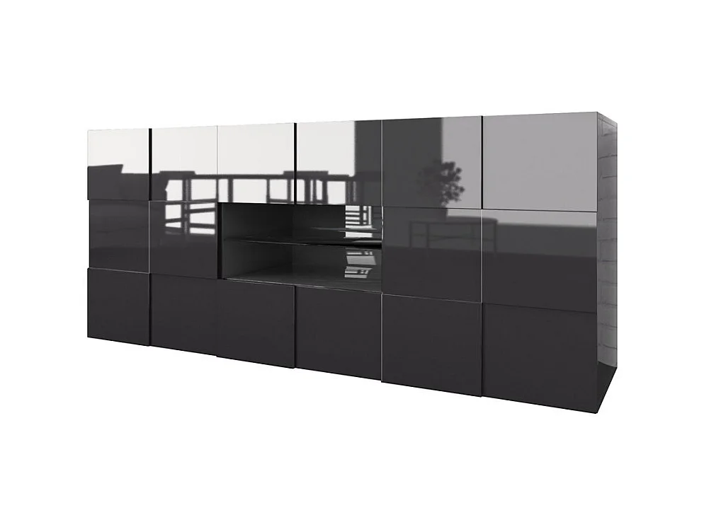 Sideboard LONDON glänzend dunkelgrau