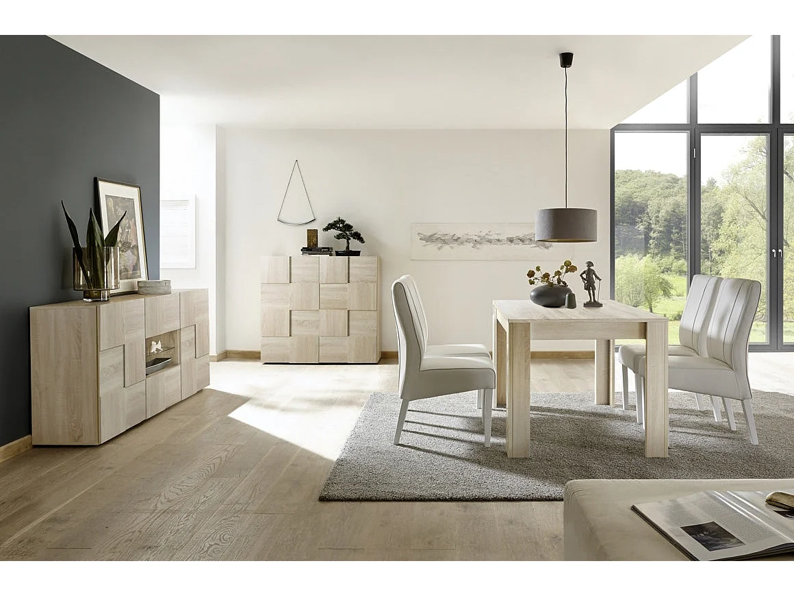 Buffet LONDON chêne en mélamine