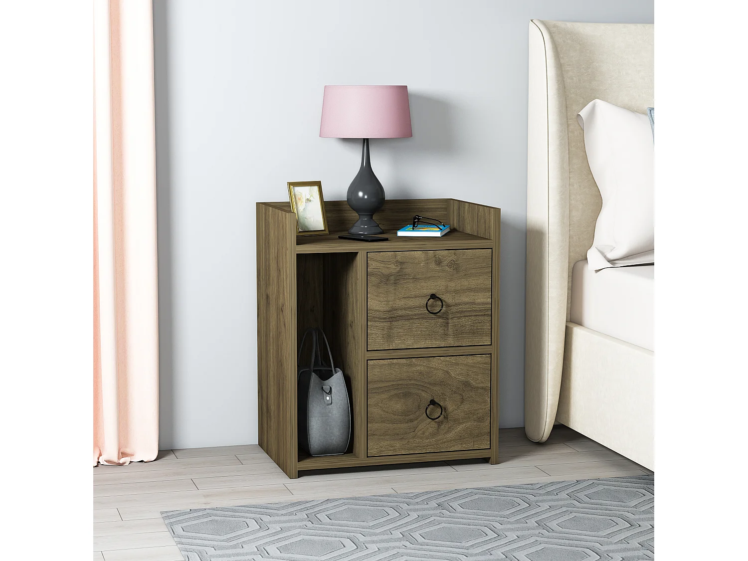 Nachtkastje VENUS - bruin, 60x35x50