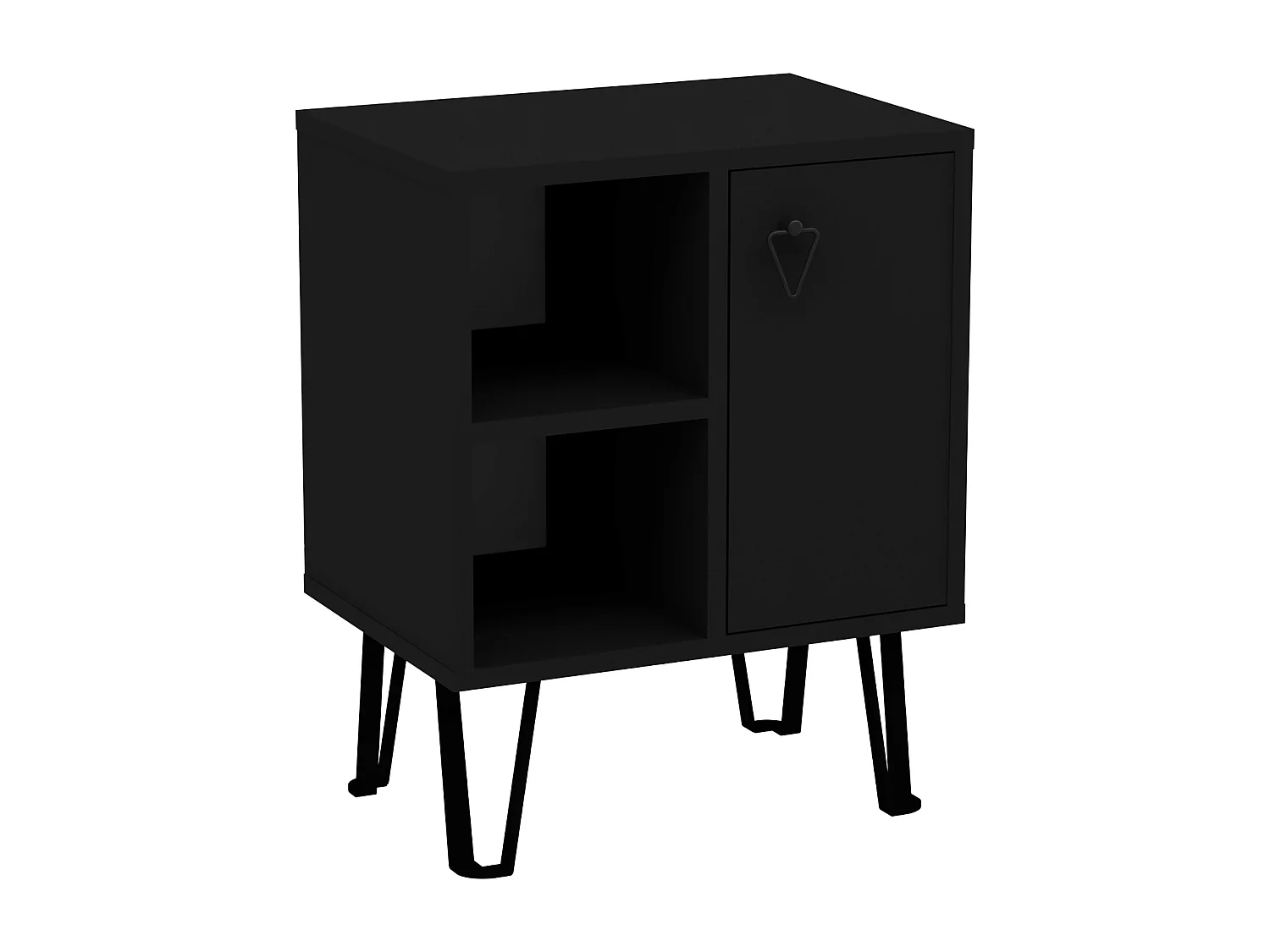 Nachttisch NEPTUN - Schwarz, 63x35x50