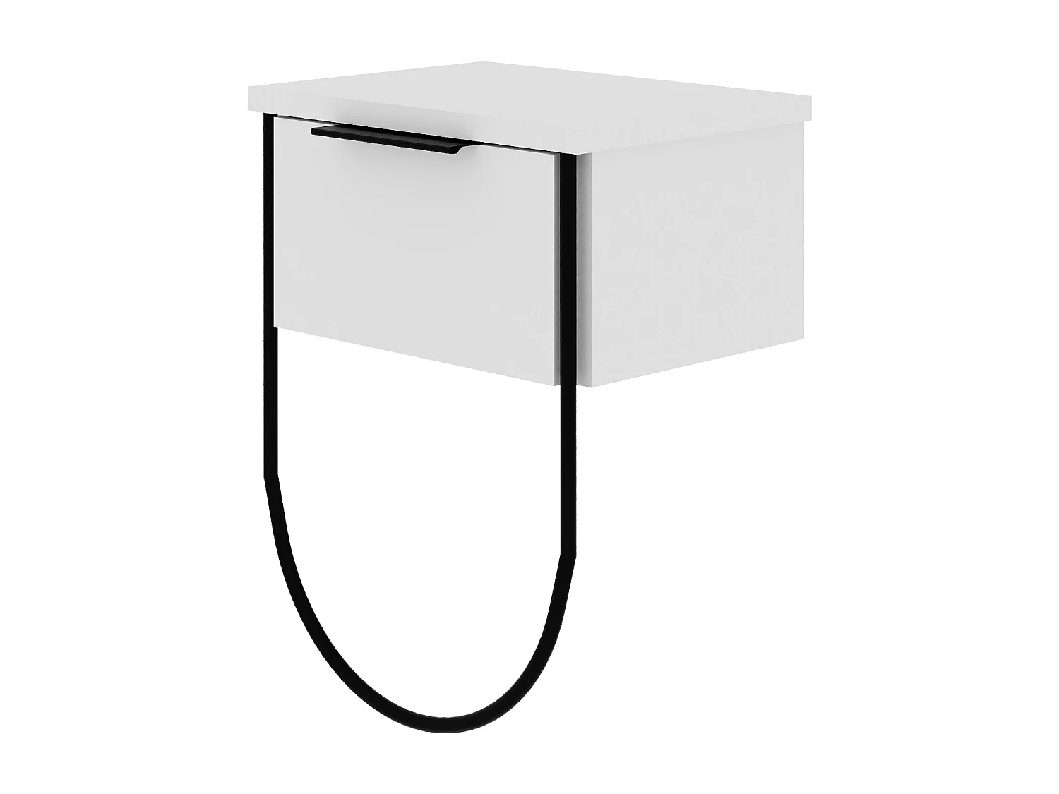 Table de chevet NORFOLK- blanc, 44x25x33