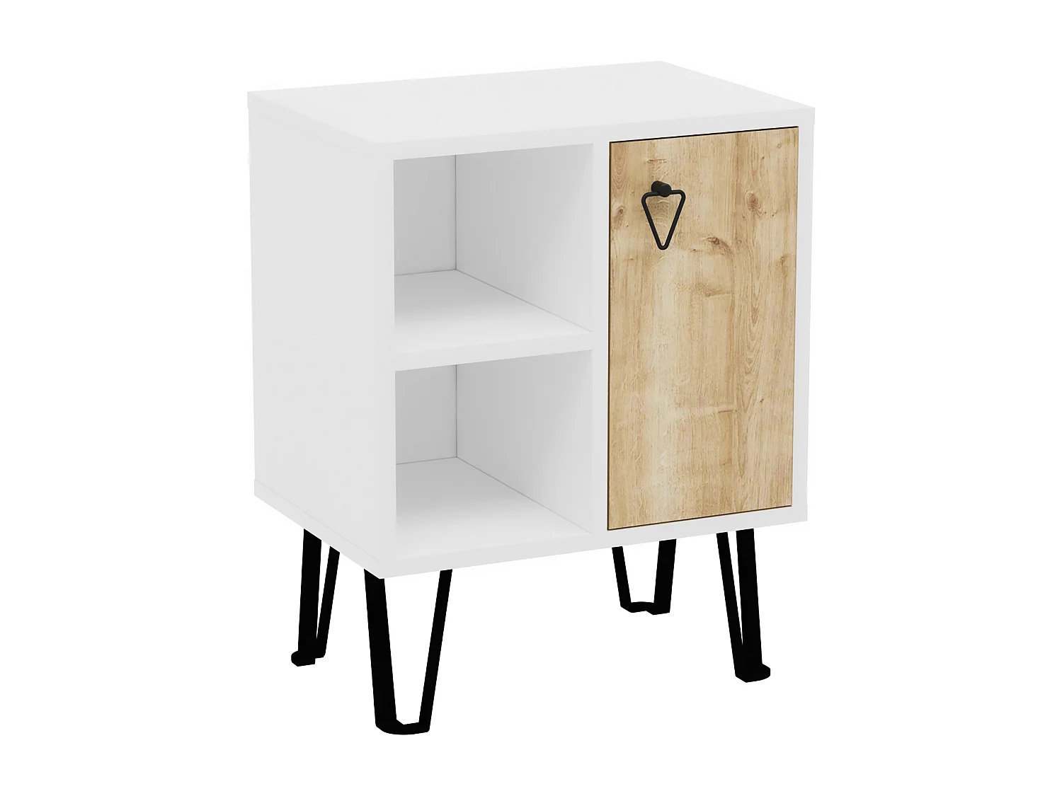 Comodino NEPTUNE - bianco, 63x35x50