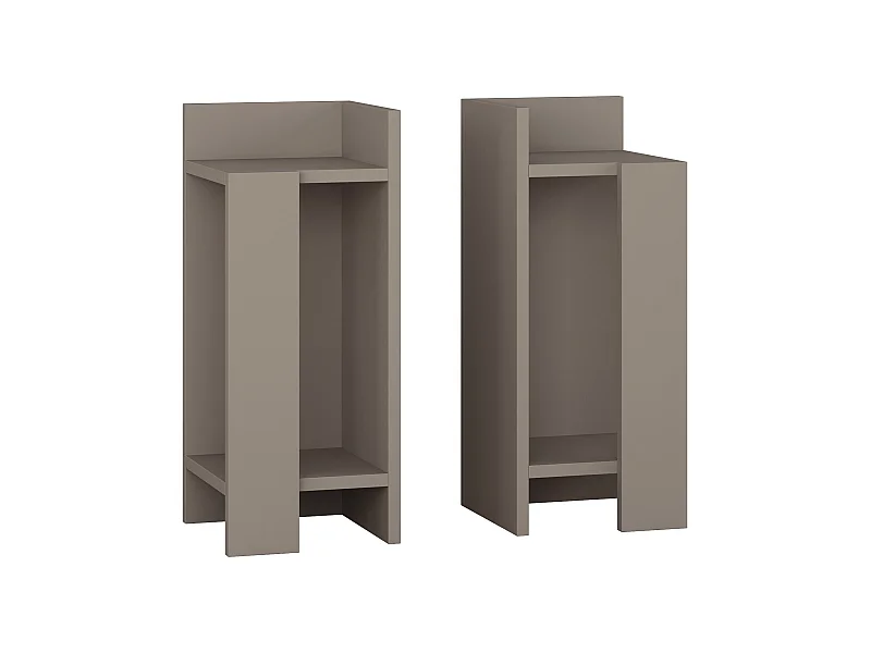 Table de chevet ELOS - ensemble gris anthracite, 60x25x54