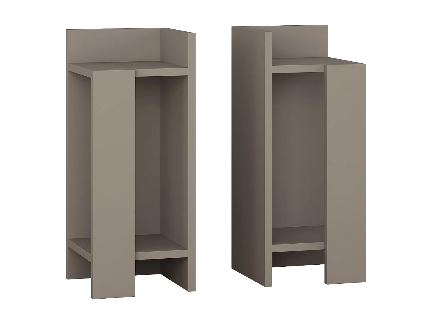 Table de chevet ELOS - ensemble gris anthracite, 60x25x54