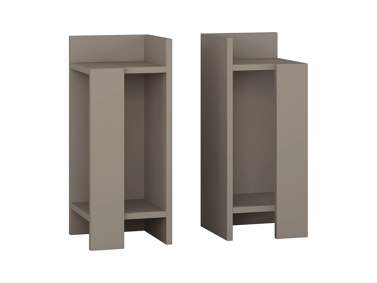 Table de chevet ELOS - ensemble gris anthracite, 60x25x54