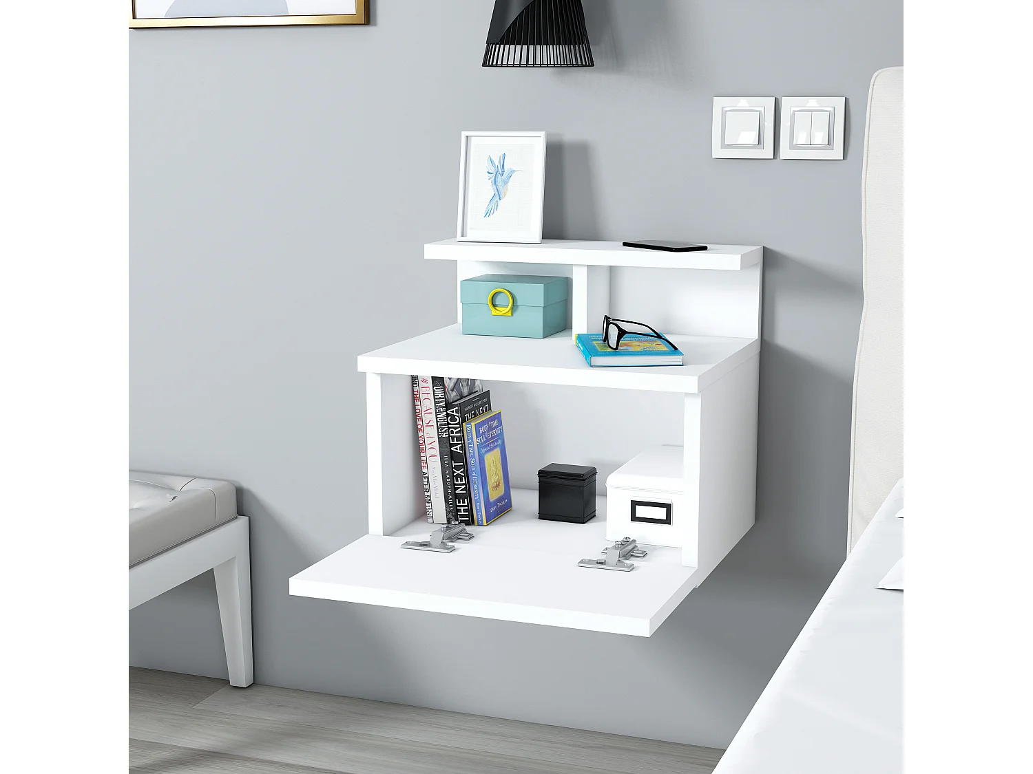 Nachtkastje HADES - wit, 35x31,6x39,8