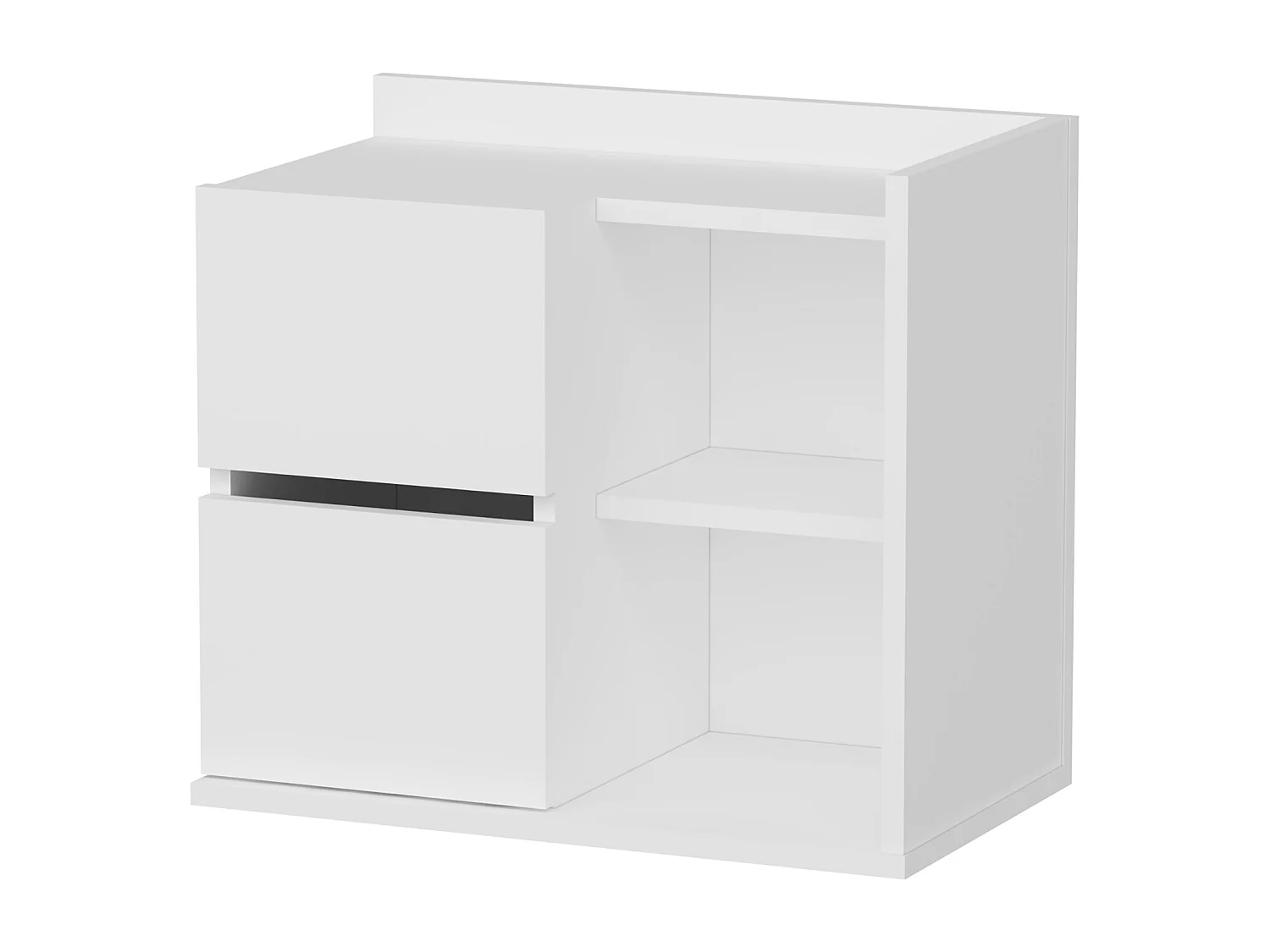 Table de chevet JUNO - blanc, 53,2x35x60